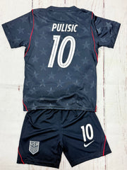 Youth Christian Pulisic (Jersey + Shorts) Kit 26’ Stars & Stripes Away Kids Soccer Set