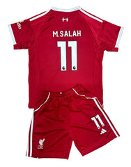 Youth M. Salah Jersey Kids Soccer Kits (Jersey+Shorts)