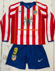 Youth F.Torres Retro Jersey Atletico Madrid Long Sleeve Kit (Jersey+Shorts)