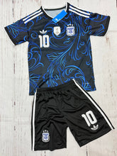 Youth Messi 26’ Argentina Away Kit Kids Soccer Uniform