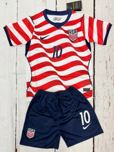 Youth Christian Pulisic (Jersey + Shorts) Kit 26’ Stars & Stripes Home Kids Soccer Set