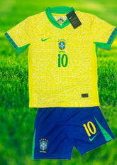Youth Neymar Jr Brazil Jersey Kids Soccer Kit (Jersey + Shorts)