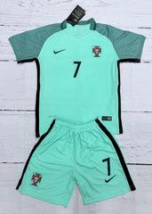 Youth Ronaldo Retro Jersey Portugal Kit (Jersey+Shorts)