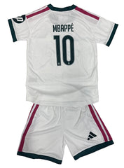 Youth Mbappe (Jersey + Shorts) Kit 26-27 Home WhitevKids Soccer Set