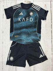 Youth Cristiano Ronaldo 2025-26 Al Nassr Navy Jersey – Kids Soccer Kit (Jersey + Shorts)