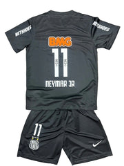 Youth Retro Neymar Jr #11 Brazil Jersey + Short Set Kids Soccer Kit
