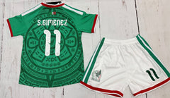Youth S. Gimenez Mexico 26’ Home (Jersey+Shorts) Soccer Kit