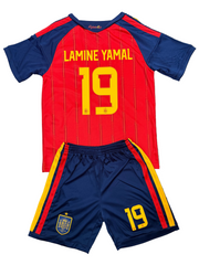 Youth Lamine Yamal Spain Jersey 26’ Kit (Jersey+Shorts) Kids Set