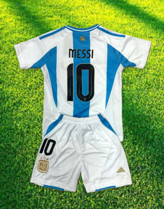 Kid Messi Argentina jersey youth soccer sets