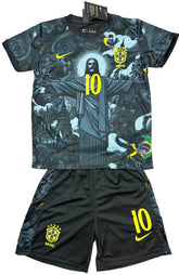 Kids Neymar Jr retro Brazil jersey youth soccer kits