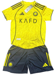 Kids Ronaldo jersey 25-26 Yellow Al Nassr youth Kit