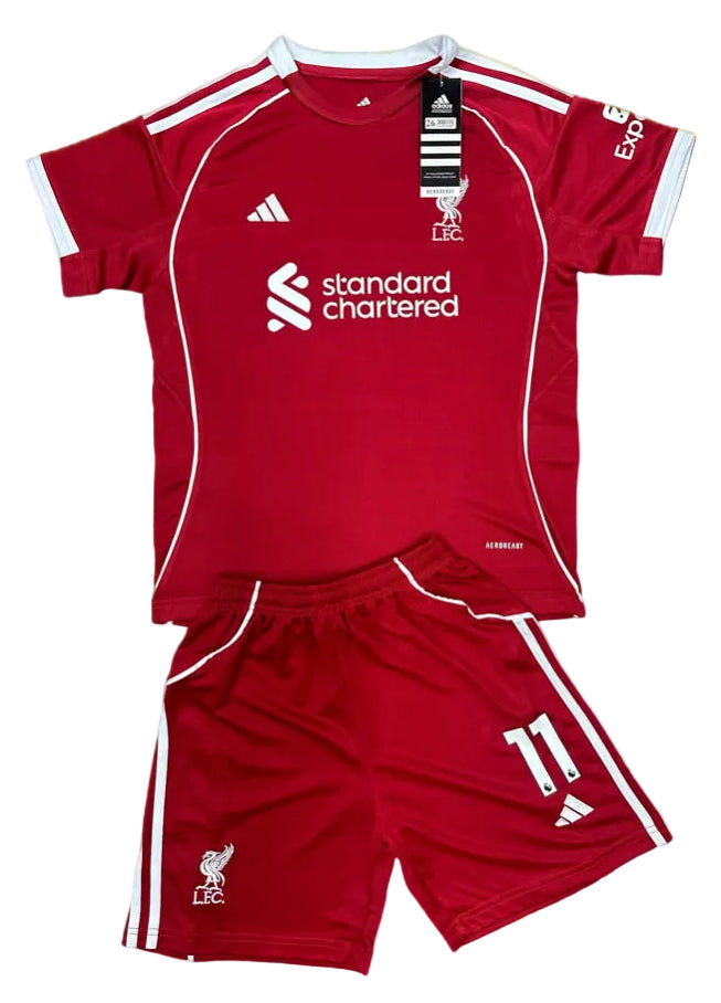 Kids m. Salah jersey youth soccer sets