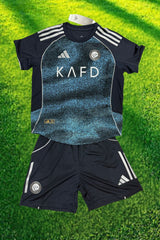 Youth Cristiano Ronaldo 2025-26 Al Nassr Navy Jersey – Kids Soccer Kit (Jersey + Shorts)