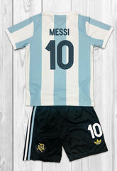Messi #10 Youth Soccer Jersey + Short Kit Argentina Anniversary Edition MEDIUM