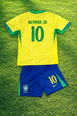 Neymar Jr Youth Brazil Jersey + Shorts Kids Soccer Kits