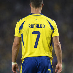 Youth Ronaldo Yellow Al Nassr Jersey Kit (Jersey+Shorts)