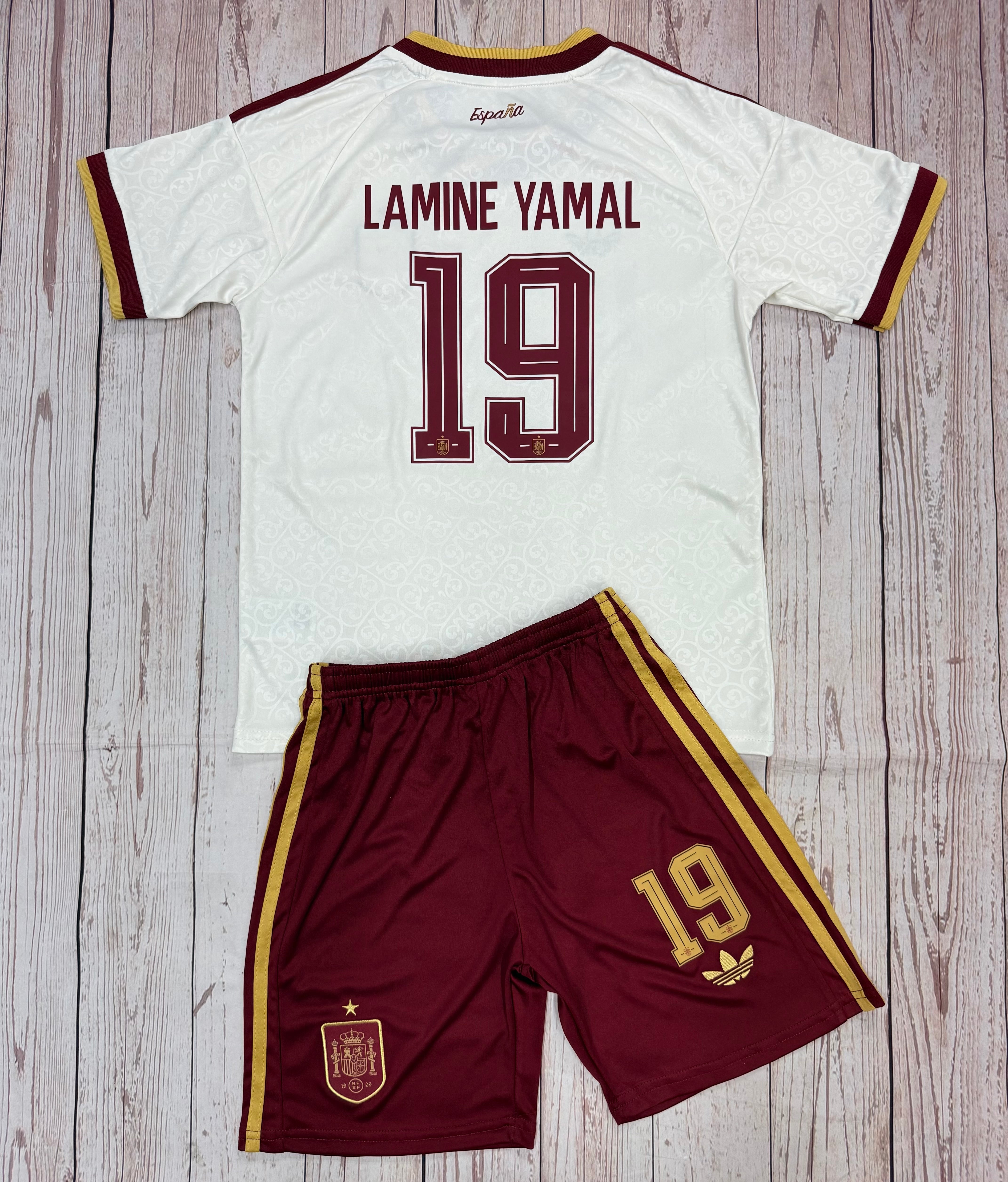 Youth Lamine Yamal Spain Jersey 26’ Away Kit (Jersey+Shorts) Kids Set