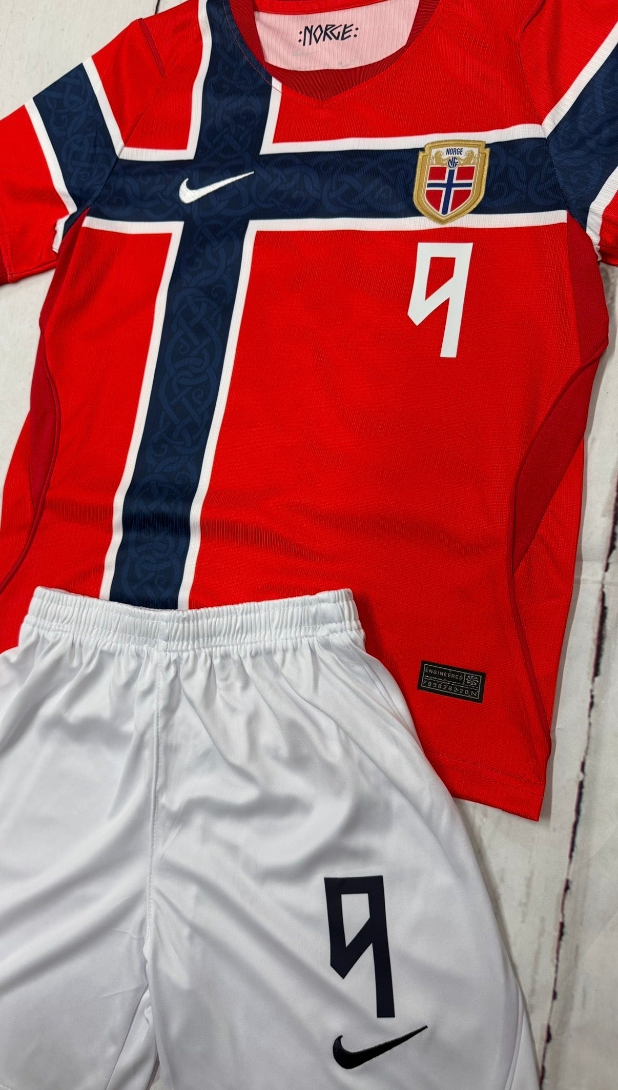 Youth Haaland Jersey Norway Home 2026 Kit (Jersey + Shorts)