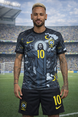 YOUTH Neymar Jr Jersey + Short Set Brazil Retro Kids