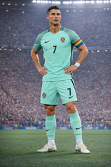 Youth Ronaldo Retro Jersey Portugal Kit (Jersey+Shorts)