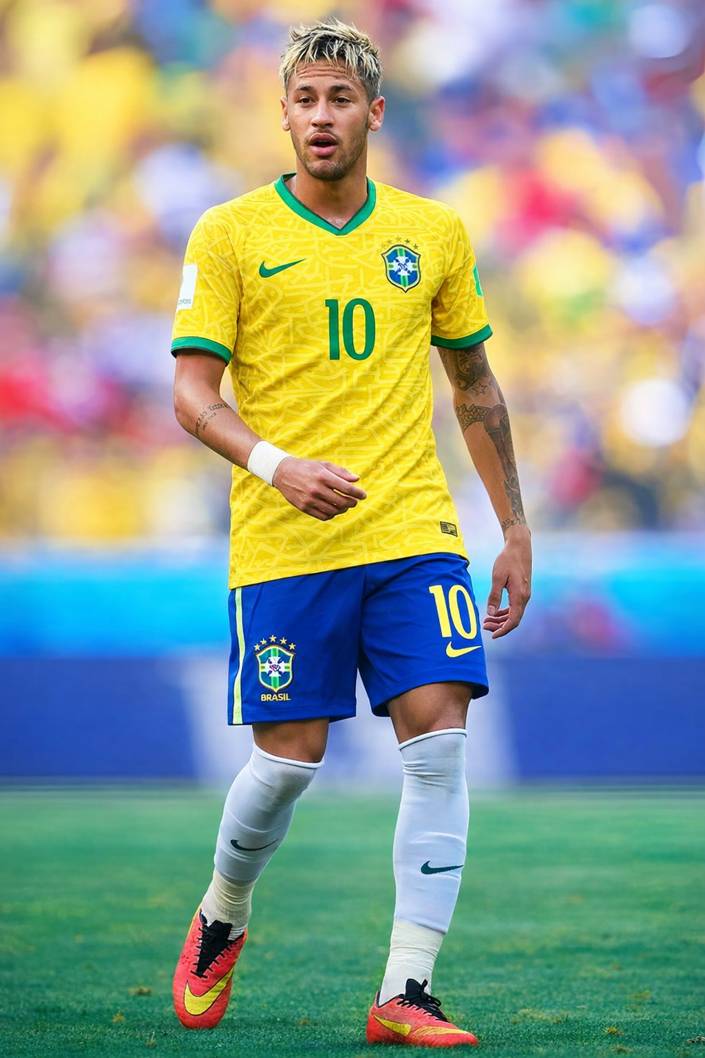 Youth Neymar Jr Brazil Jersey Kids Soccer Kit (Jersey + Shorts)