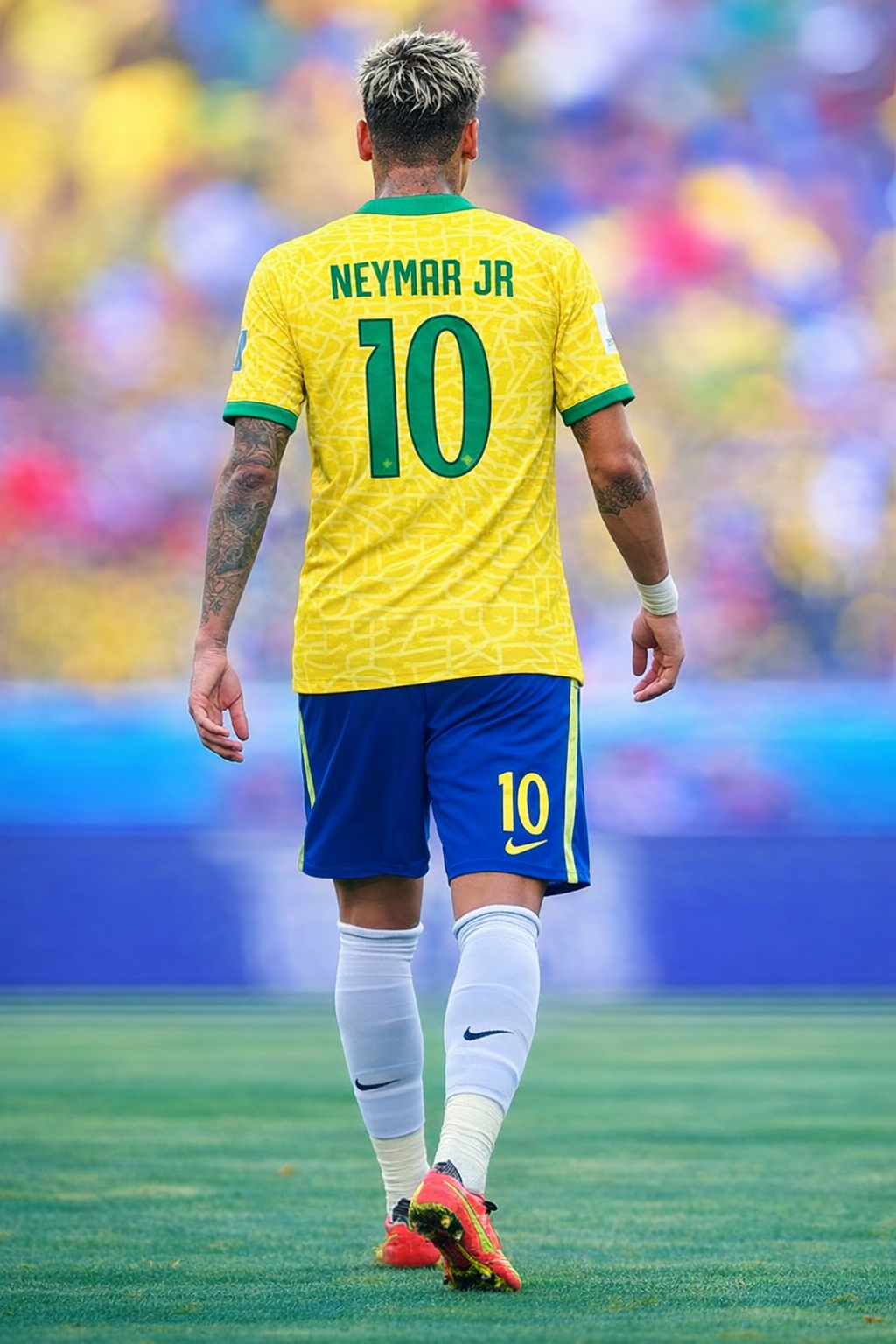 Youth Neymar Jr Brazil Jersey Kids Soccer Kit (Jersey + Shorts)