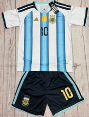 Youth Messi Argentina Jersey 26’ Kit (Jersey+Shorts) Kids Set