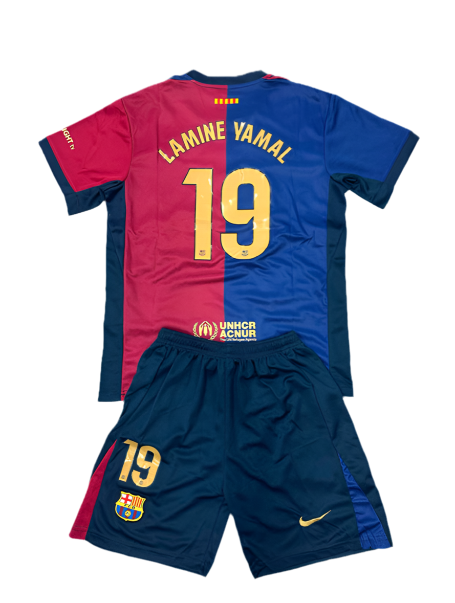 Youth Lamine Yamal Barcelona Jersey + Short Set