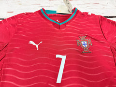 Youth Cristiano Ronaldo 2026 Portugal Jersey – Kids Soccer Kit (Jersey + Shorts) – Home Red