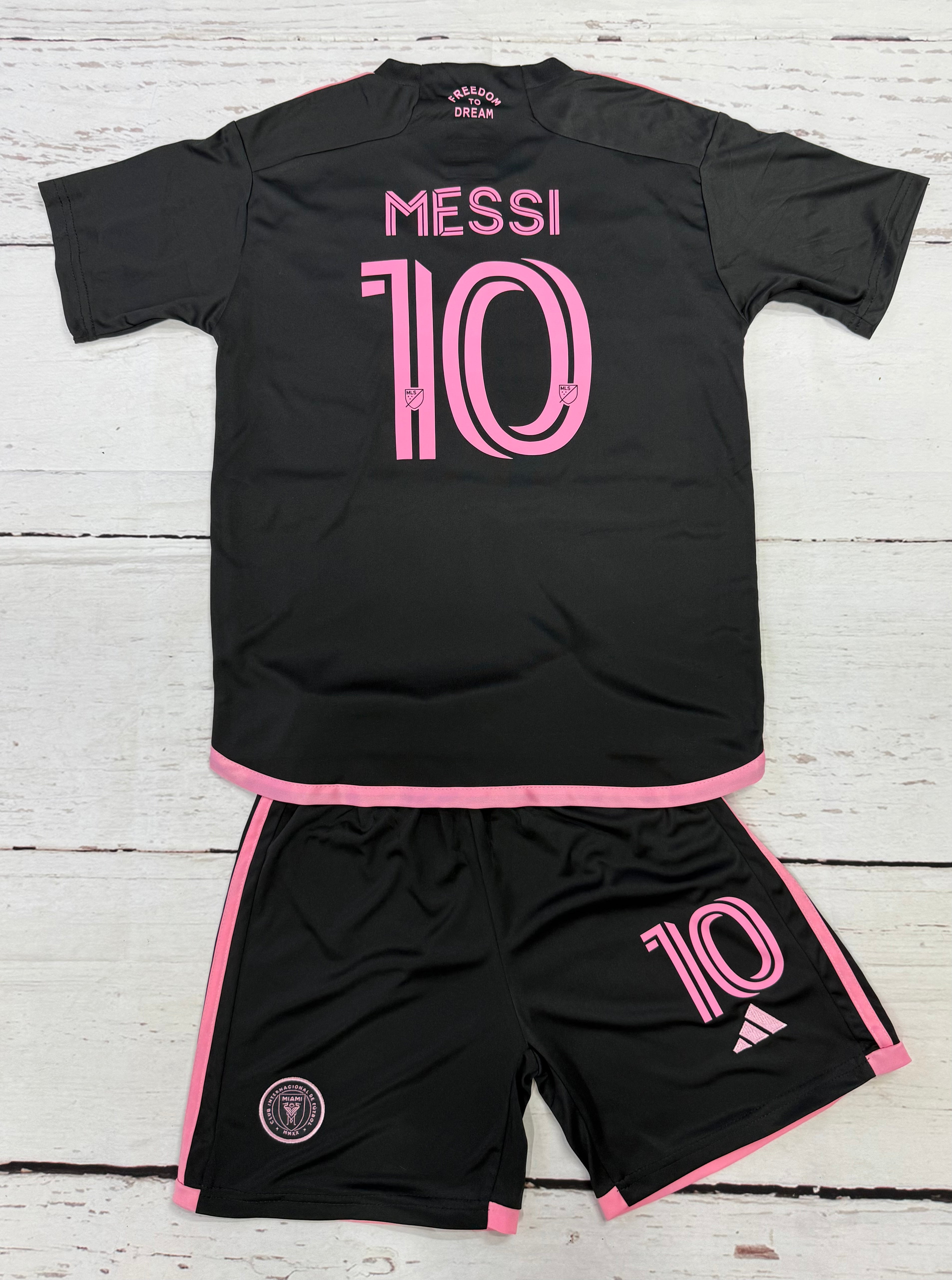 Youth Messi 25-26’ Black Jersey Kit (Jersey+Shorts)