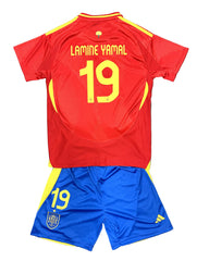 Youth Lamine Yamal Spain Jersey Kit (Jersey+Shorts) Kids Set