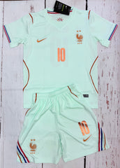 Youth Mbappe (Jersey + Shorts) Kit 26’ France Away Kids Soccer Set