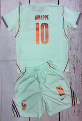 Youth Mbappe (Jersey + Shorts) Kit 26’ France Away Kids Soccer Set