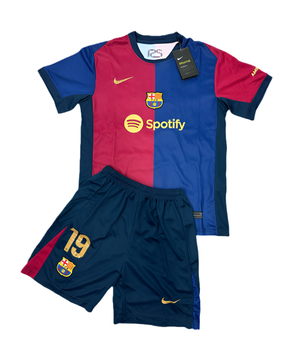 Youth Lamine Yamal Barcelona Jersey + Short Set