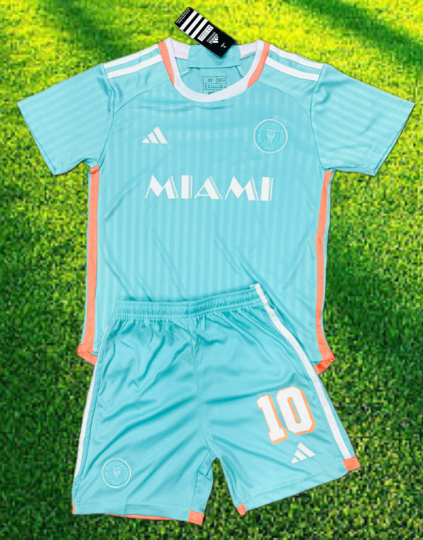 Youth Messi Miami Jersey Alternate Kit (Jersey+Shorts) Kids Set