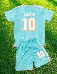 Youth Messi Miami Jersey Alternate Kit (Jersey+Shorts) Kids Set
