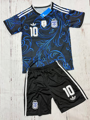 Youth Messi 26’ Argentina Away Kit Kids Soccer Uniform