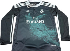 Youth Ronaldo Retro Jersey Black Long Sleeve Manchester United Kit (Jersey+Shorts)