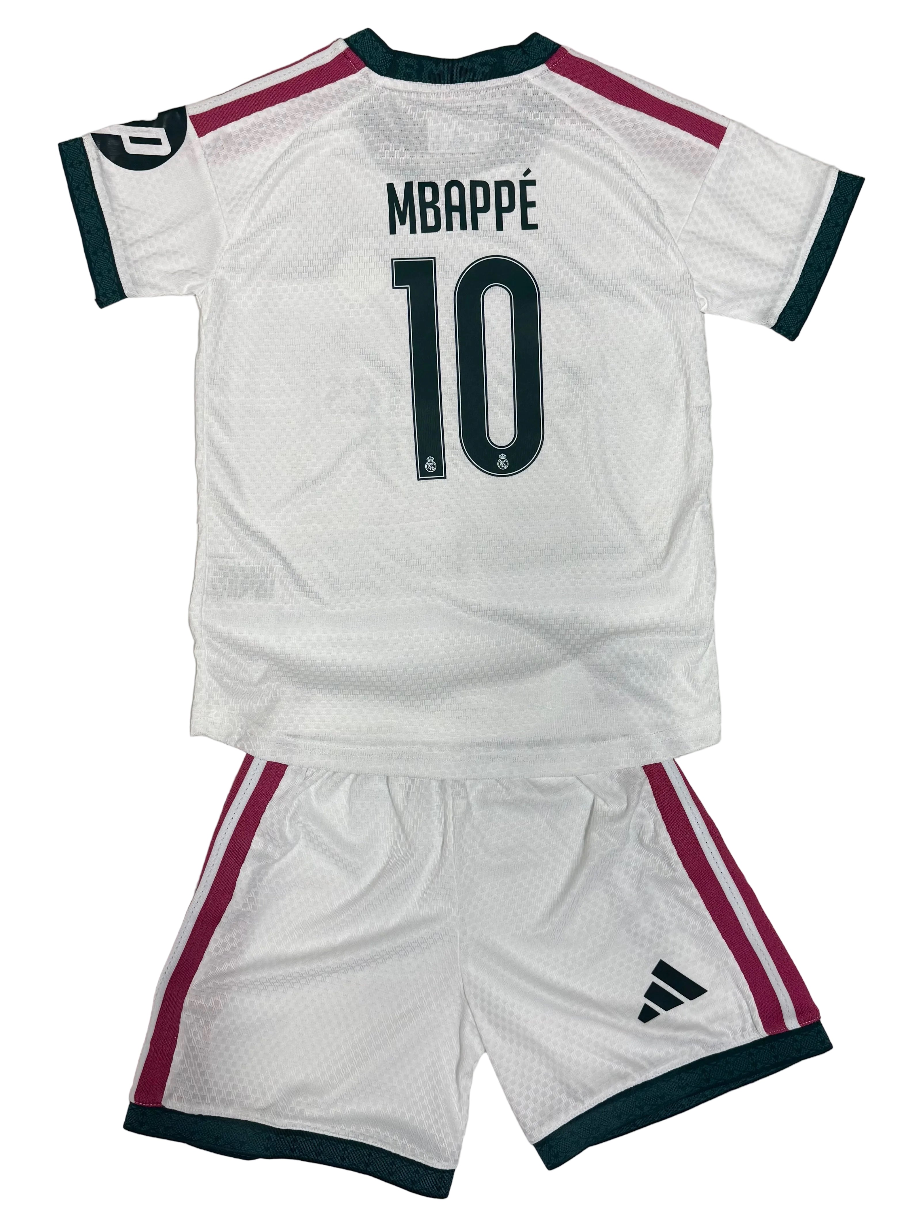 Youth Mbappe (Jersey + Shorts) Kit 26-27 Home WhitevKids Soccer Set