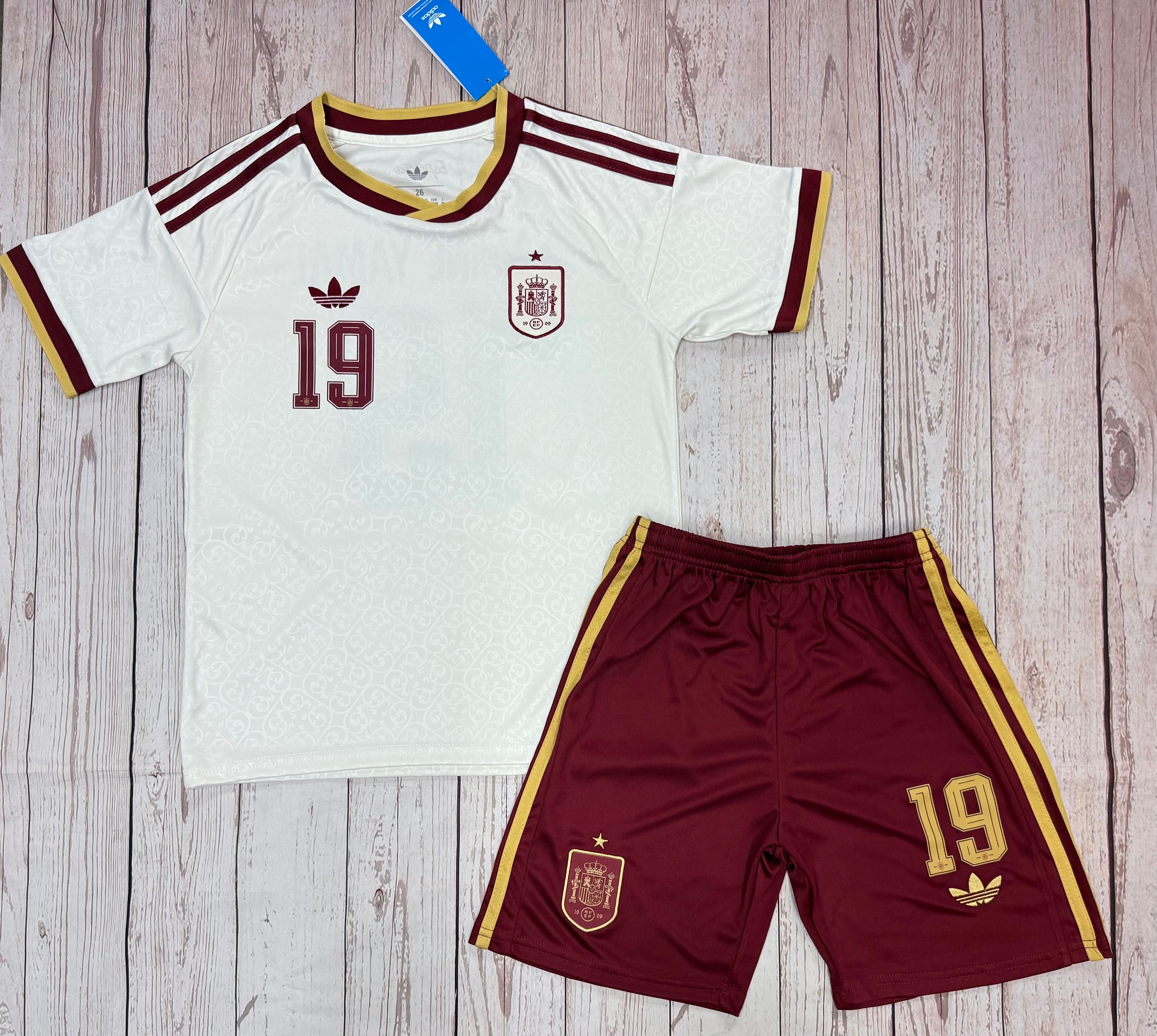 Youth Lamine Yamal Spain Jersey 26’ Away Kit (Jersey+Shorts) Kids Set