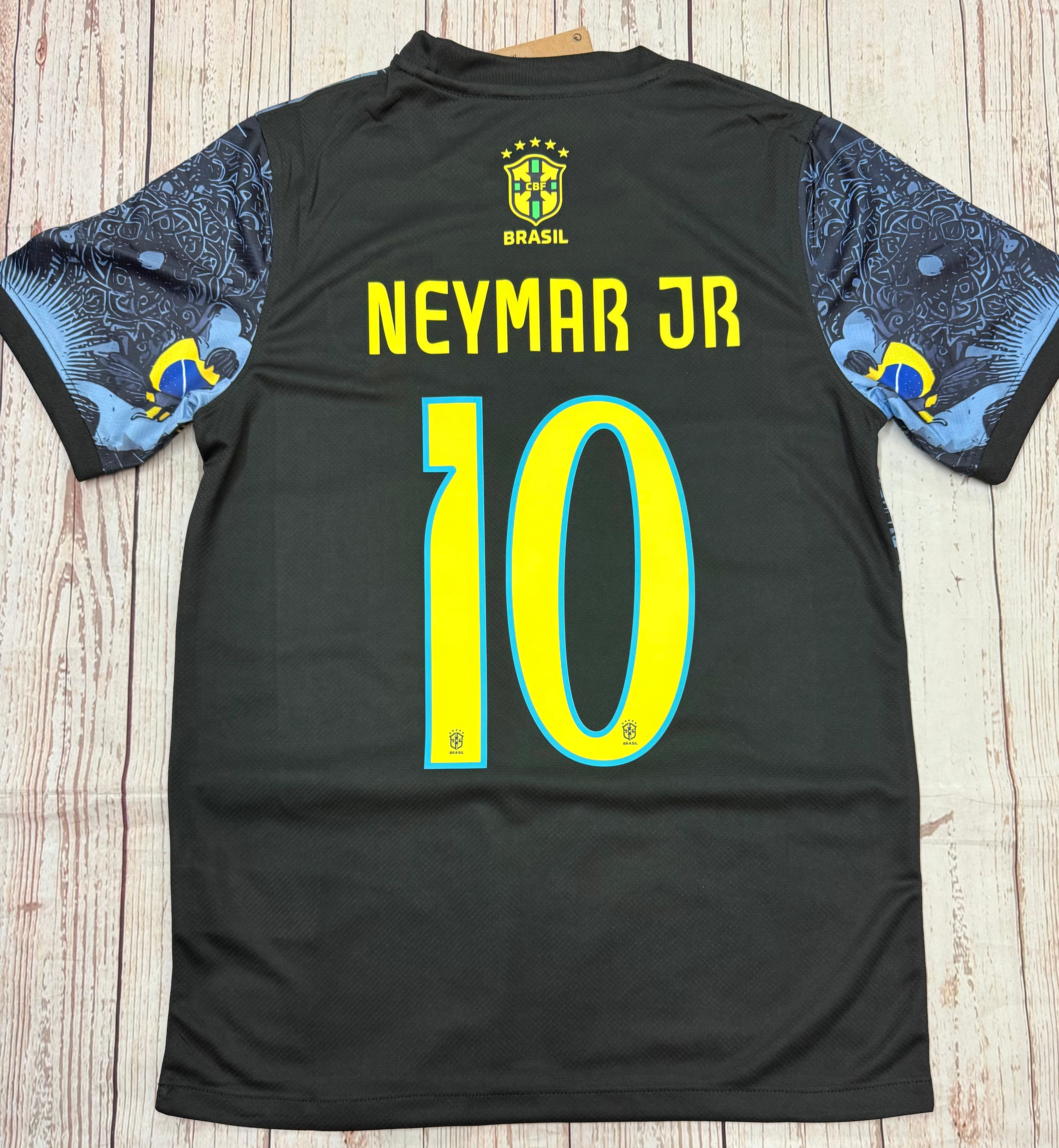 Adult Neymar Jr Retro Jersey Brazil Soccer Legends Kit