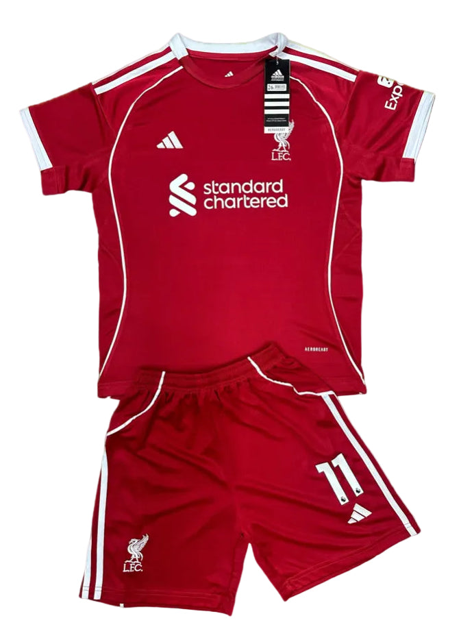 Youth M. Salah Jersey Kids Soccer Kits (Jersey+Shorts)