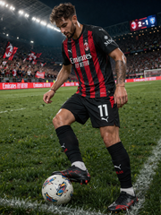 Youth Christian Pulisic AC Milan Red (Jersey & Short) Kit