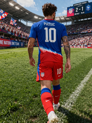 Youth Christian Pulisic #10 USA Soccer Jersey - Kids Blue and Red Kit