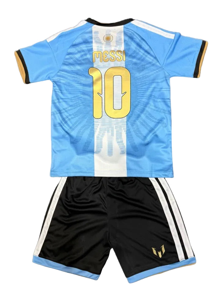 Youth Messi 26’ Argentina Legends Jersey Kit Kids Soccer Uniform
