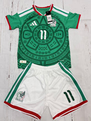 Youth S. Gimenez Mexico 26’ Home (Jersey+Shorts) Soccer Kit