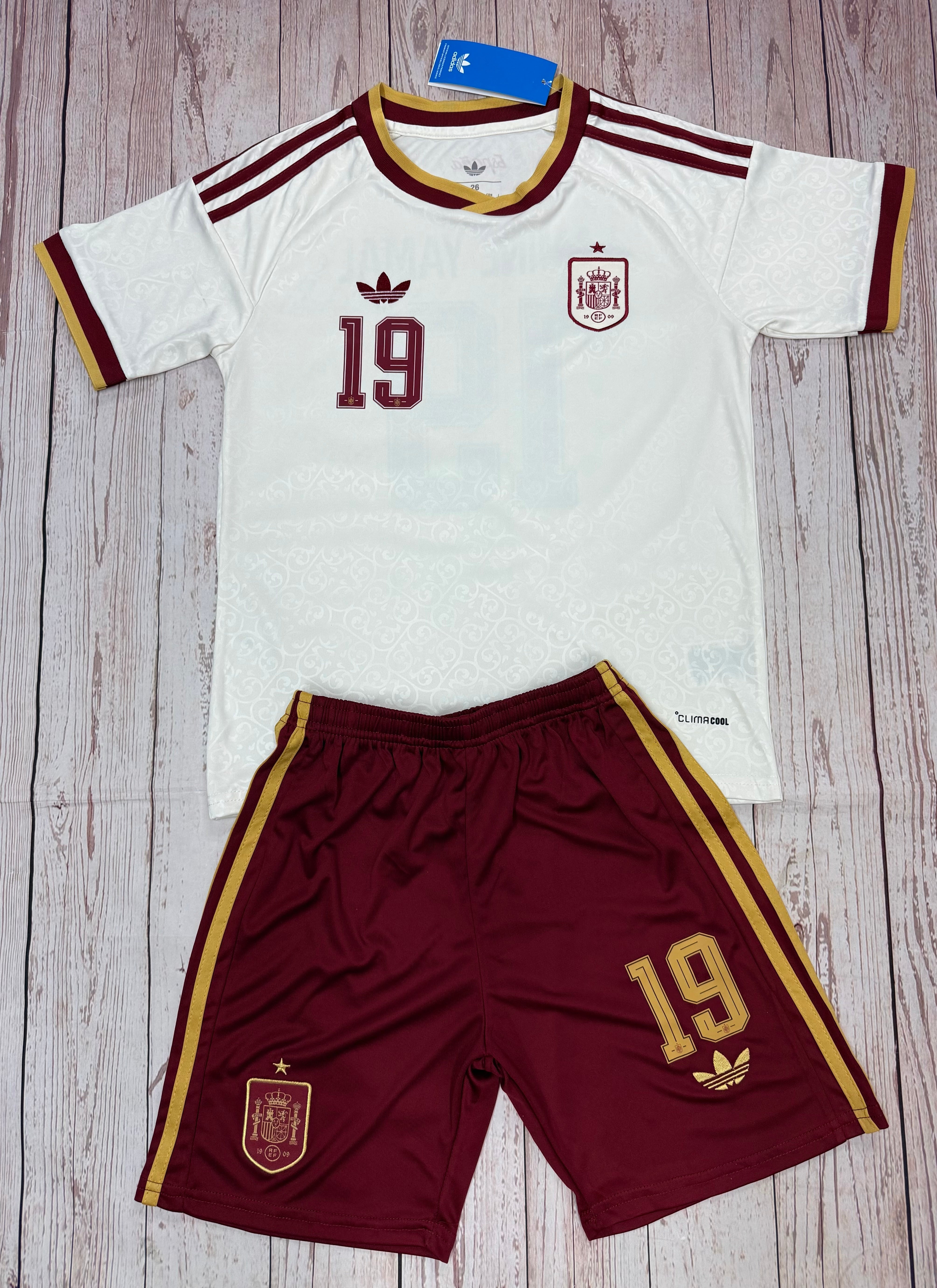 Youth Lamine Yamal Spain Jersey 26’ Away Kit (Jersey+Shorts) Kids Set