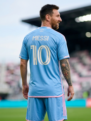 Youth Messi Blue Alternate Jersey Kit (Jersey+Shorts)