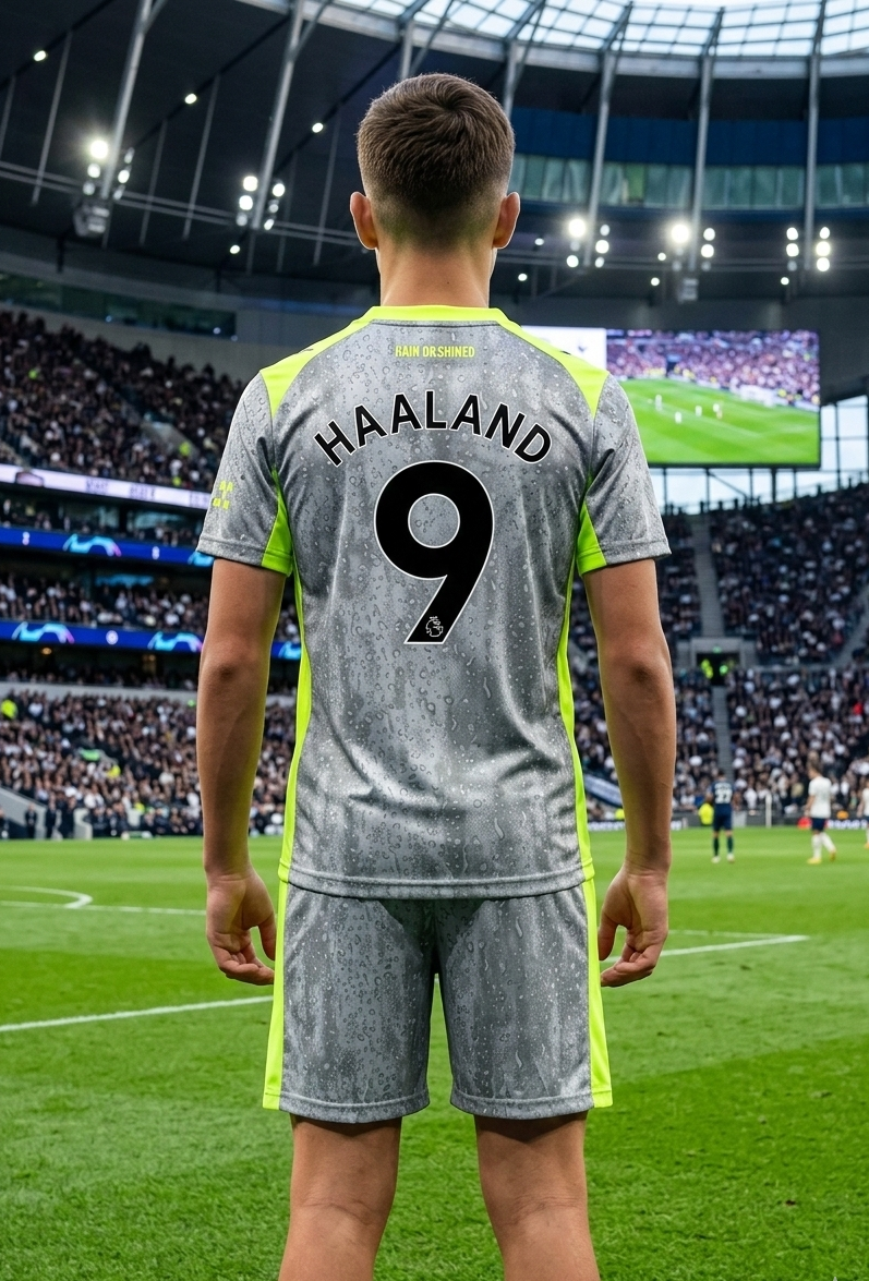 Youth Haaland Man City Jersey Rain Or Shine Kit (Jersey & Short Set)