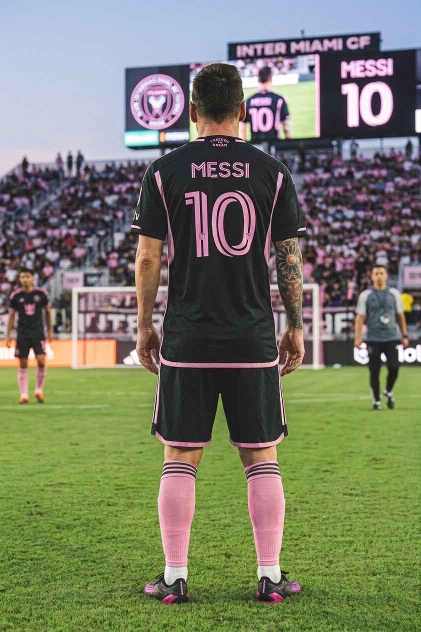 Youth Messi 25-26’ Black Jersey Kit (Jersey+Shorts)